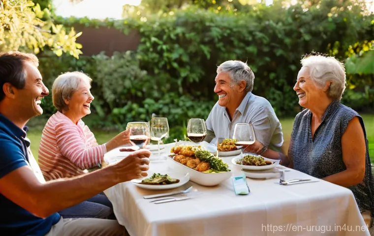 우루과이에서 금기사항 - **The Sacred Ritual of Mate Sharing in a Sunny Park**
    A serene and inviting image of a group of ...
