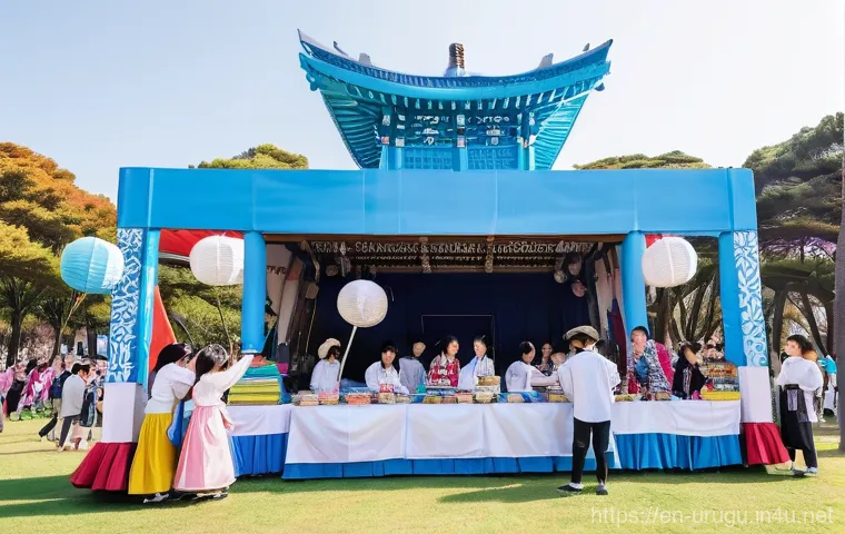 우루과이에서 한국인 커뮤니티 - A bustling, cozy Korean restaurant in a lively neighborhood of Montevideo, Uruguay. The interior is ...